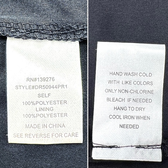 DR2 Black Floral Dress Size Large Black Gray Sleeveless Tent Trapeze New NWT - Picture 7 of 8